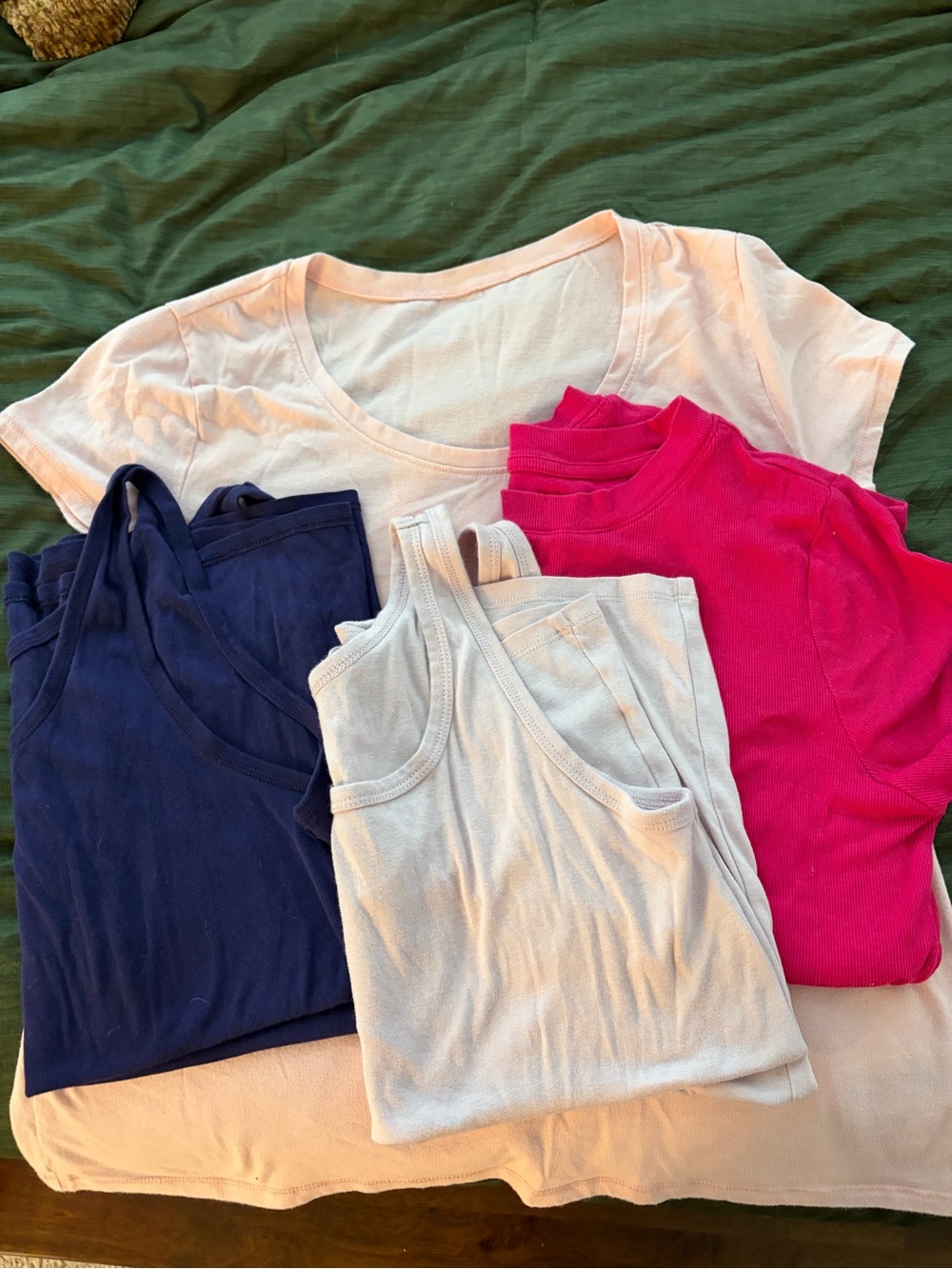 Women’s Pink Crew & Tank Top Set